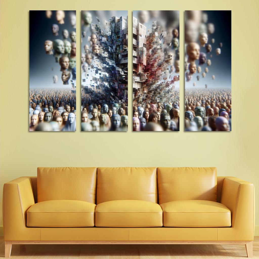 Erosion Of Trust The Crisis Of Misinformation Custom Paintings Frame