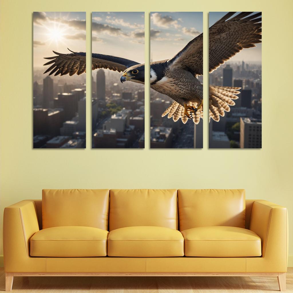 The Agile Peregrine Falcon Nature's Speed Demon Canvas Paintings Frame