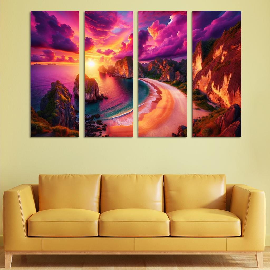 Sunset Ridge Beach Premium Artwork Frames