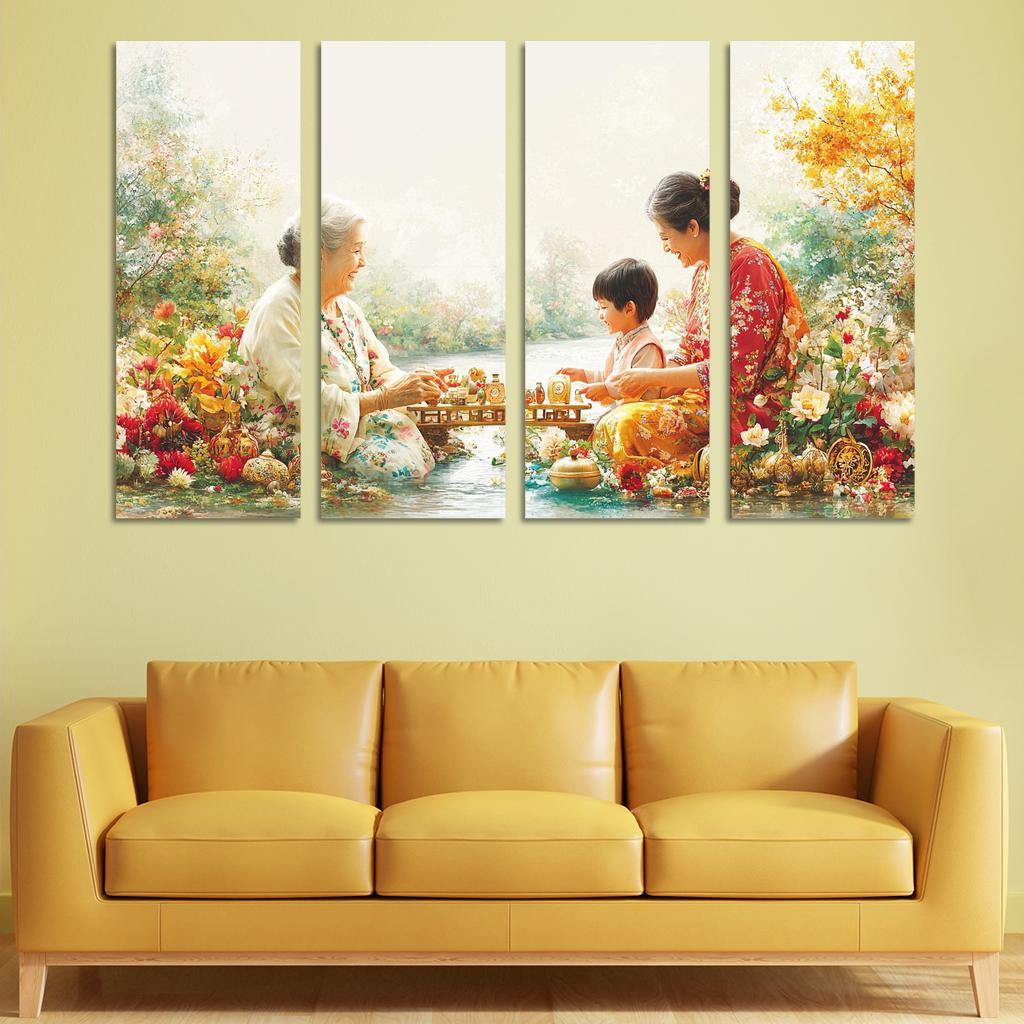 A Bridge Of Love The Connection Between Generations Custom Paintings Frame
