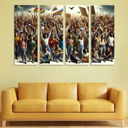 Voices Of The Future Youth Activism And Change Multi-panel Paintings