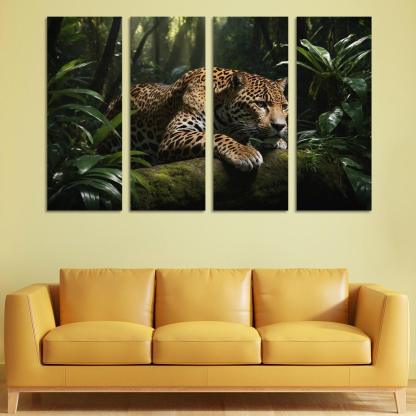 The Mighty Jaguar Stealthy Forest Predator Canvas Paintings Frame