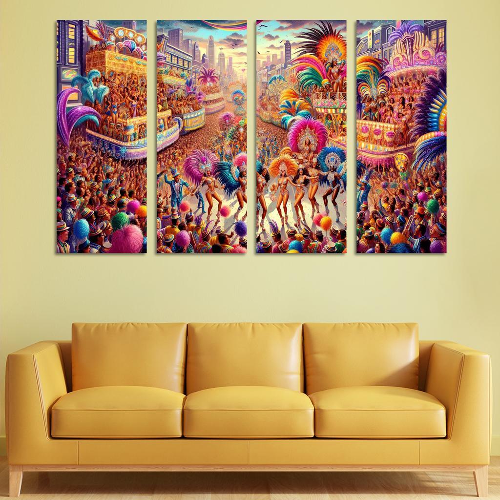 Rio Carnival - Brazil Modern Paintings Frame