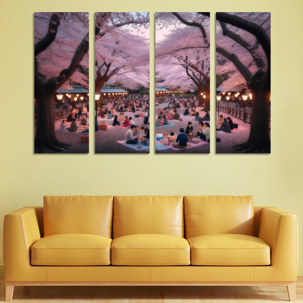 Cherry Blossom Festival - Japan Modern Paintings Frame