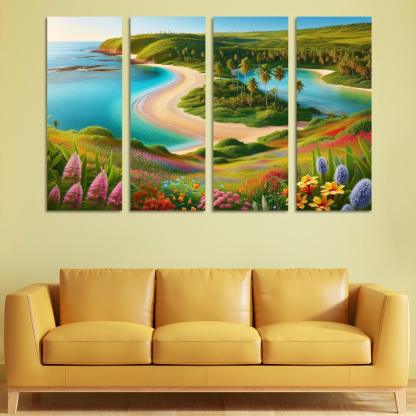 Tranquil Waterside Sanctuary Modern Paintings Frame