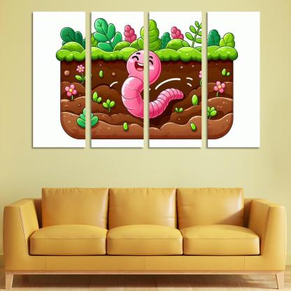 Wiggly Worm Modern Paintings Frame