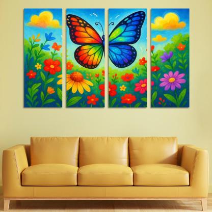 Radiant Rainbow Butterfly Quest Premium Artwork Frames