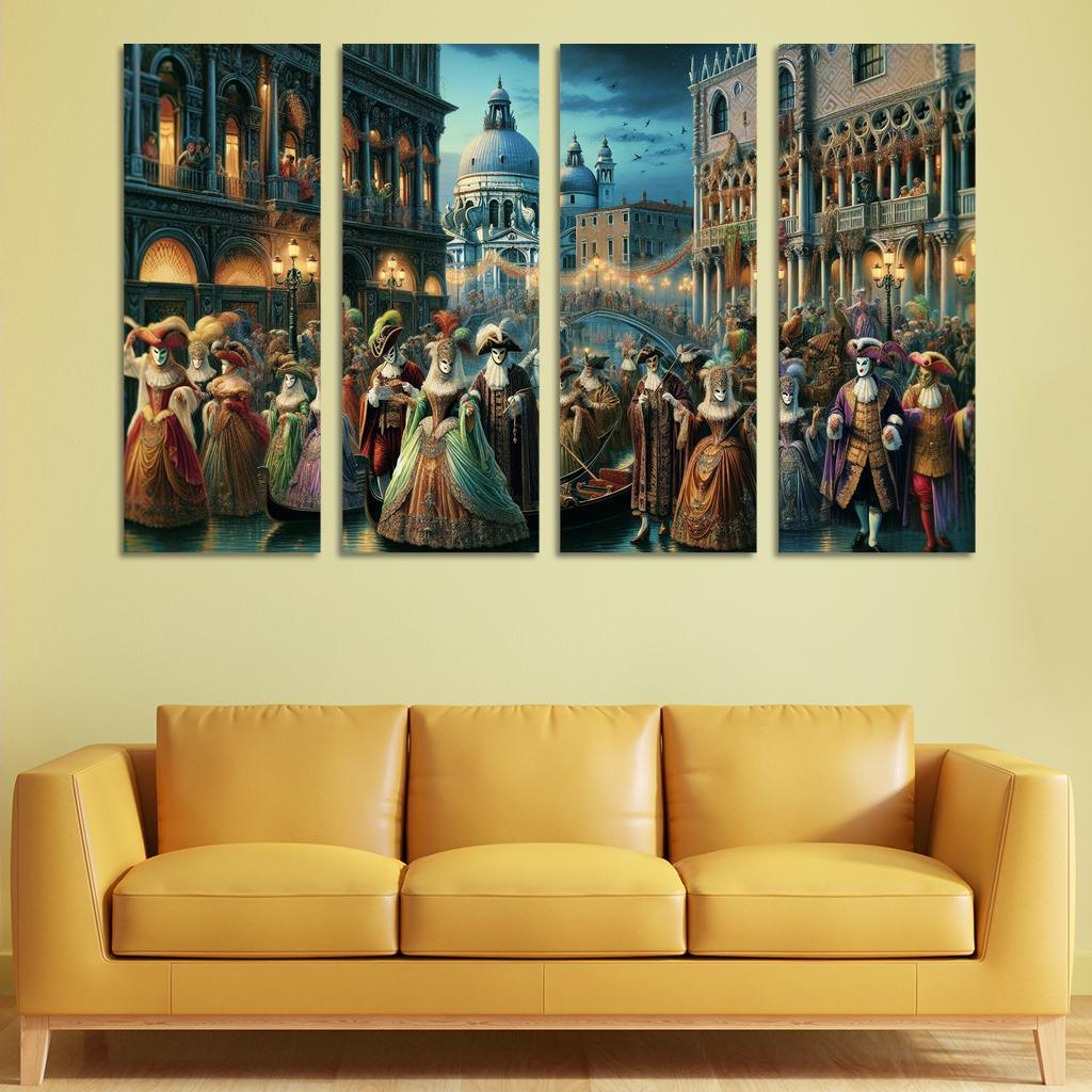 Carnival Of Venice Canvas Paintings Frame