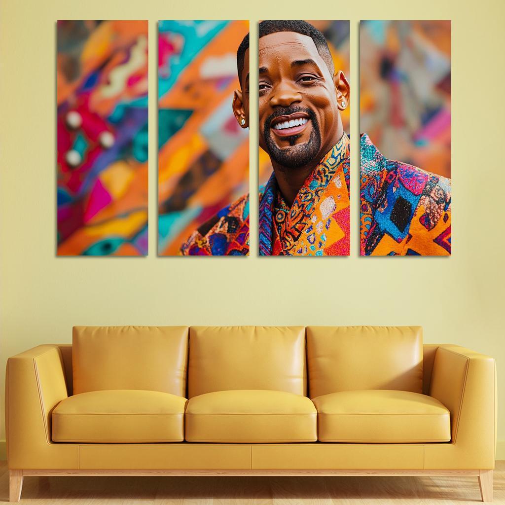 Will Smith Uniting Worlds With The Fresh Prince Charm Framed Paintings