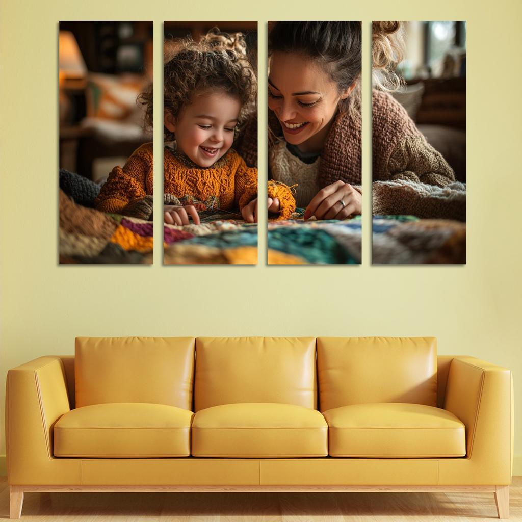 Threads Of Connection A Mothers Tapestry Of Love Canvas Paintings Frame