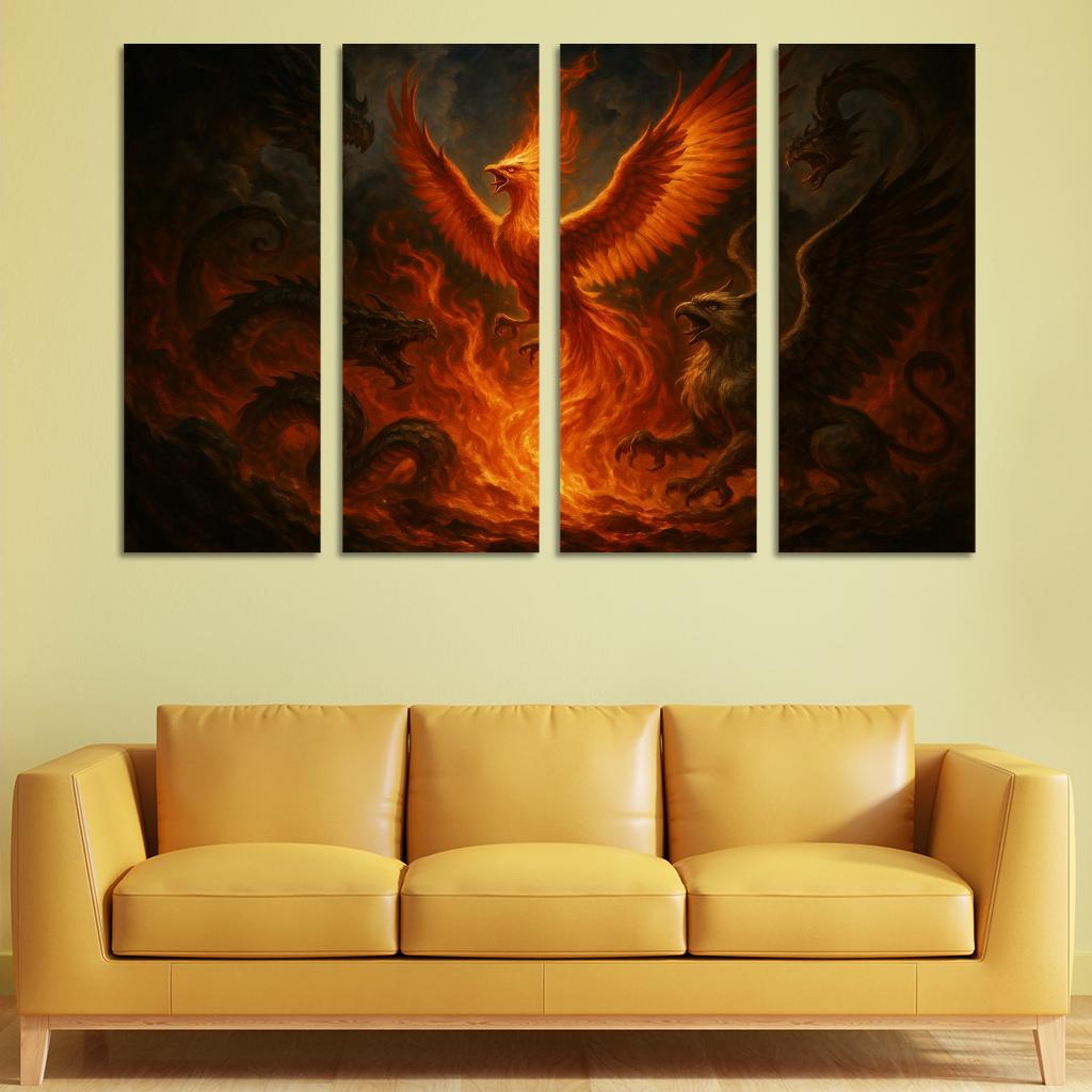 Mythical Beasts - Legendary Creatures Framed Paintings