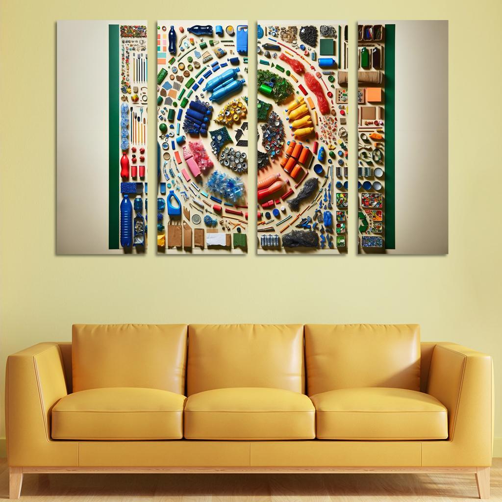 The Cycle Of Waste Advocating For A Circular Economy Multi-panel Paintings