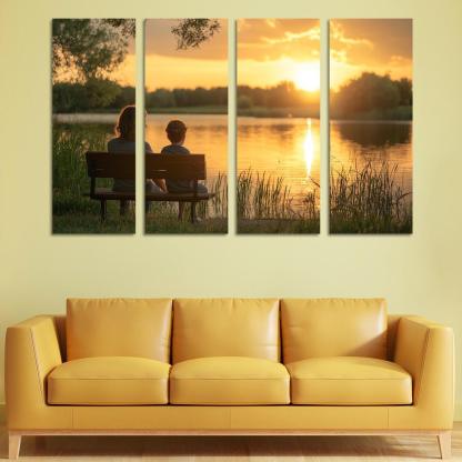 Moments Of Reflection A Mothers Guidance Custom Paintings Frame