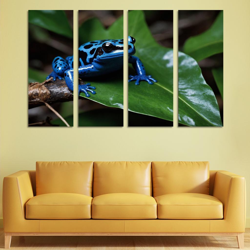 The Spectacular Blue Poison Dart Frog Jewel Of The Rainforest Modern Paintings Frame