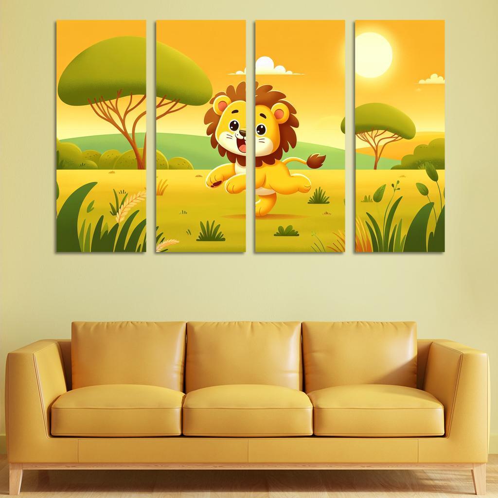 Lively Lions - Safari Magic Framed Paintings