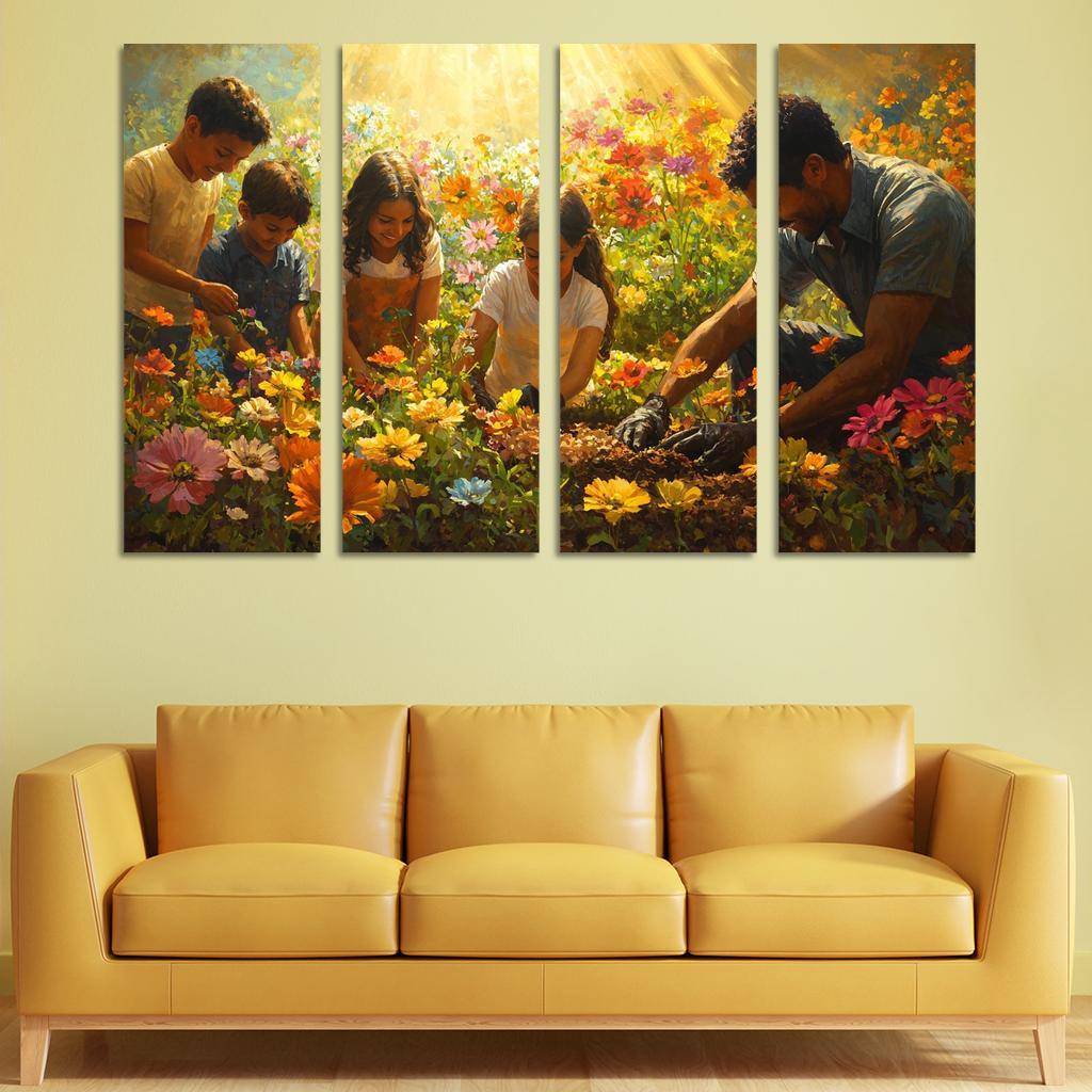 A Mother's Garden Nurtured By Love Modern Paintings Frame