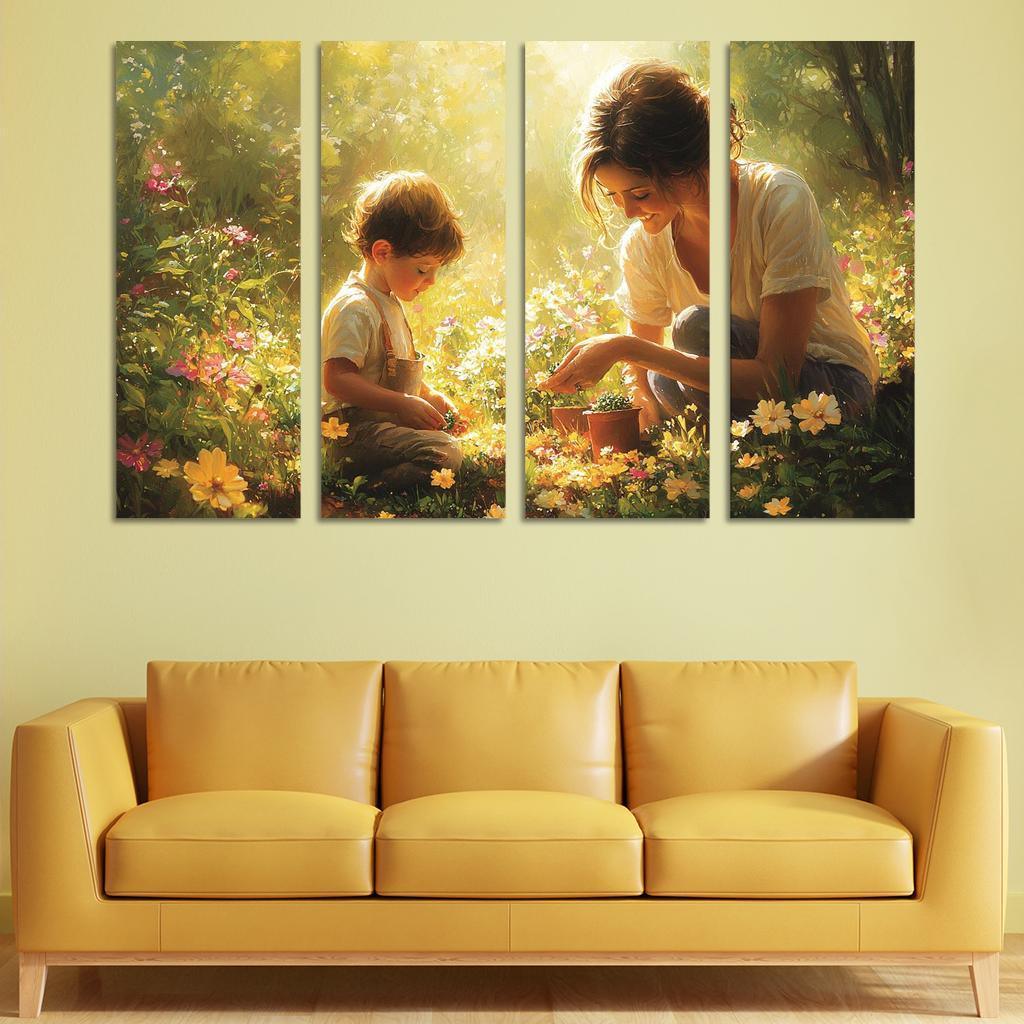 A Mothers Garden The Blooms Of Love Canvas Paintings Frame
