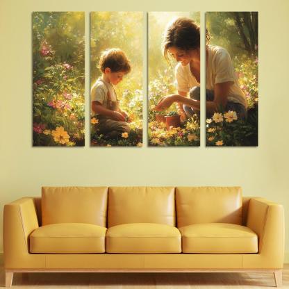 A Mothers Garden The Blooms Of Love Canvas Paintings Frame