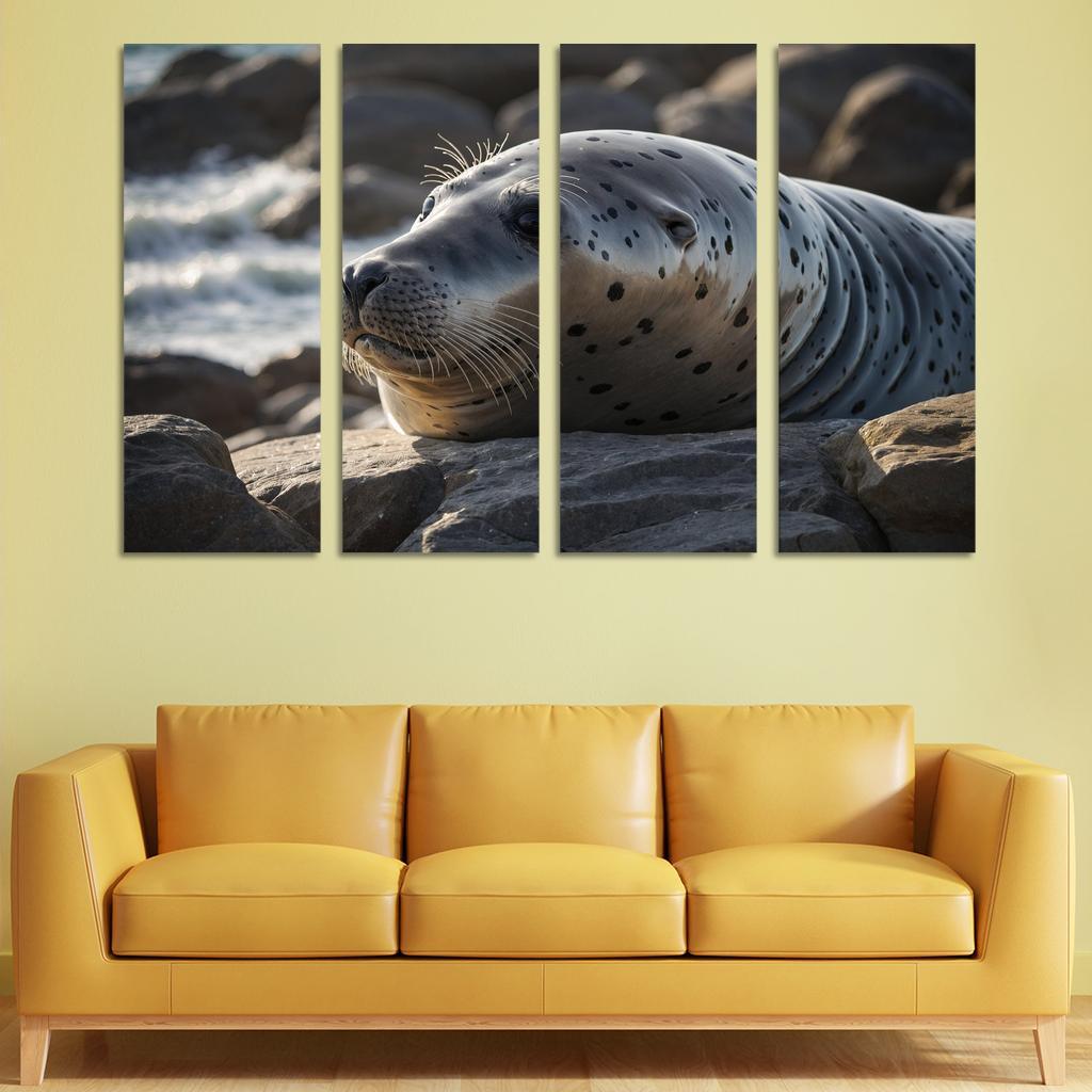 The Majestic Gray Seal Charismatic Resident Of The Coast Modern Paintings Frame