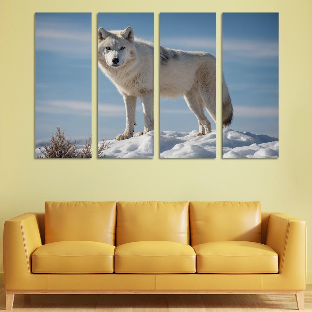 The Resilient Arctic Wolf Ghost Of The Tundra Canvas Paintings Frame