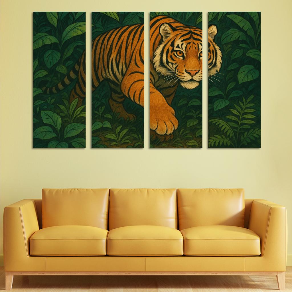 Brave Tiger Tracker Premium Artwork Frames