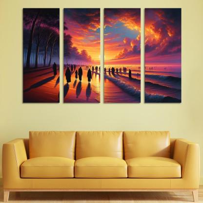 Sunrise Bay Early Morning Magic Multi-panel Paintings