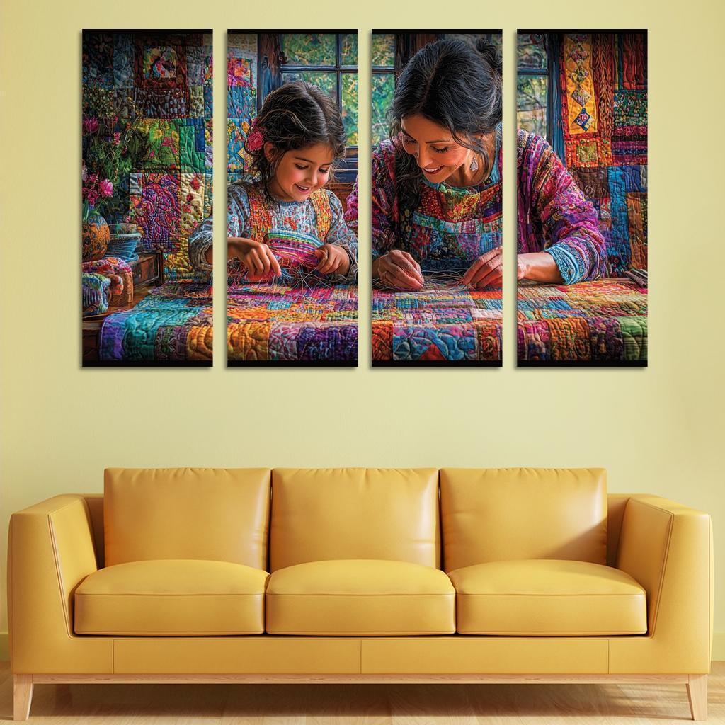 Woven With Love A Mothers Caring Tapestry Canvas Paintings Frame