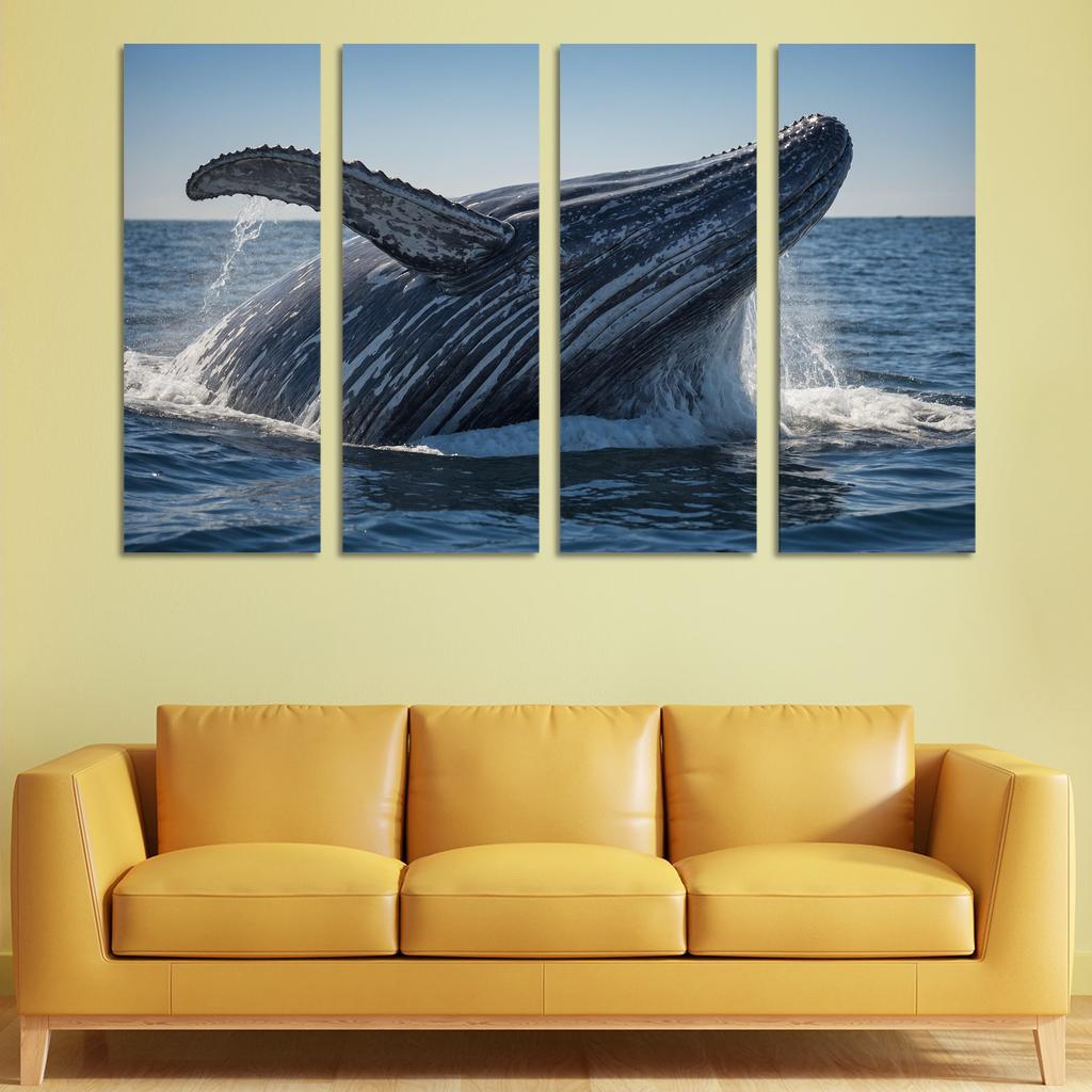 The Majestic Grey Whale Gentle Giant Of The Ocean Modern Paintings Frame