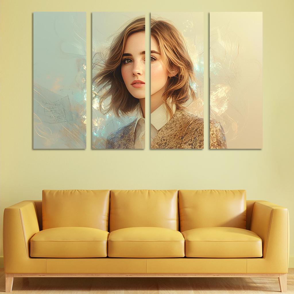 Emma Watson Leading With Grace In A Wizarding World Framed Paintings