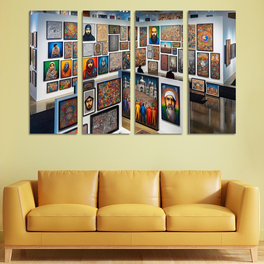 Fragments Of Reality Exploring Identity And Belonging Multi-panel Paintings