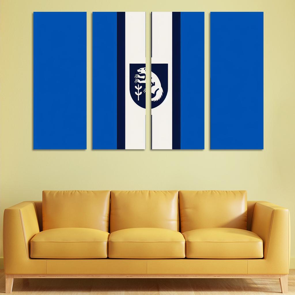 Journey of the North The Flag of the Northwest Territories 4 Piece HD Modern Canvas Panels-Original Frame