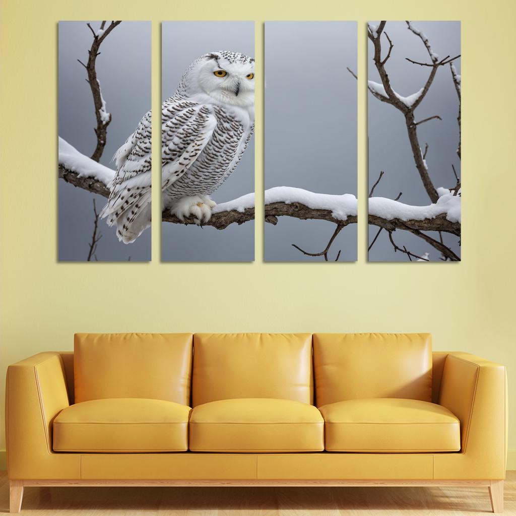 The Majestic Snowy Owl Guardian Of The Arctic Framed Paintings