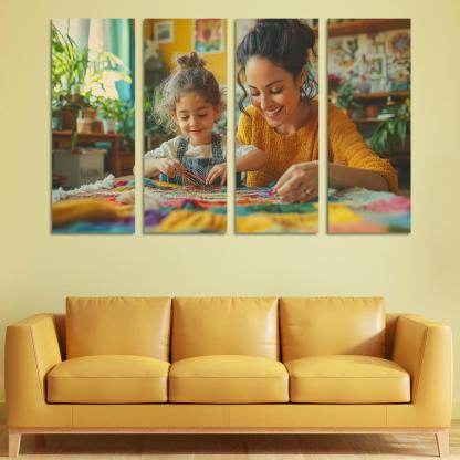 Threads Of Connection A Mothers Tapestry Custom Paintings Frame