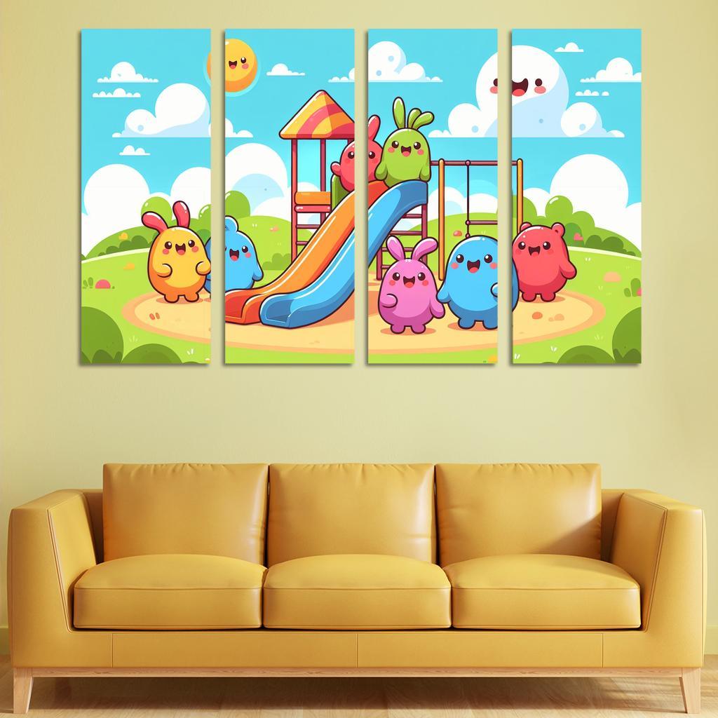 Giggle Monsters Playground Premium Artwork Frames
