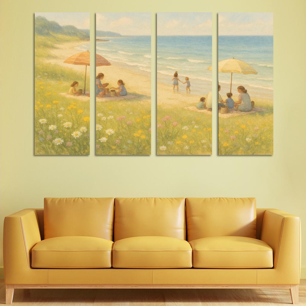 Seaside Meadows Family Haven Custom Paintings Frame