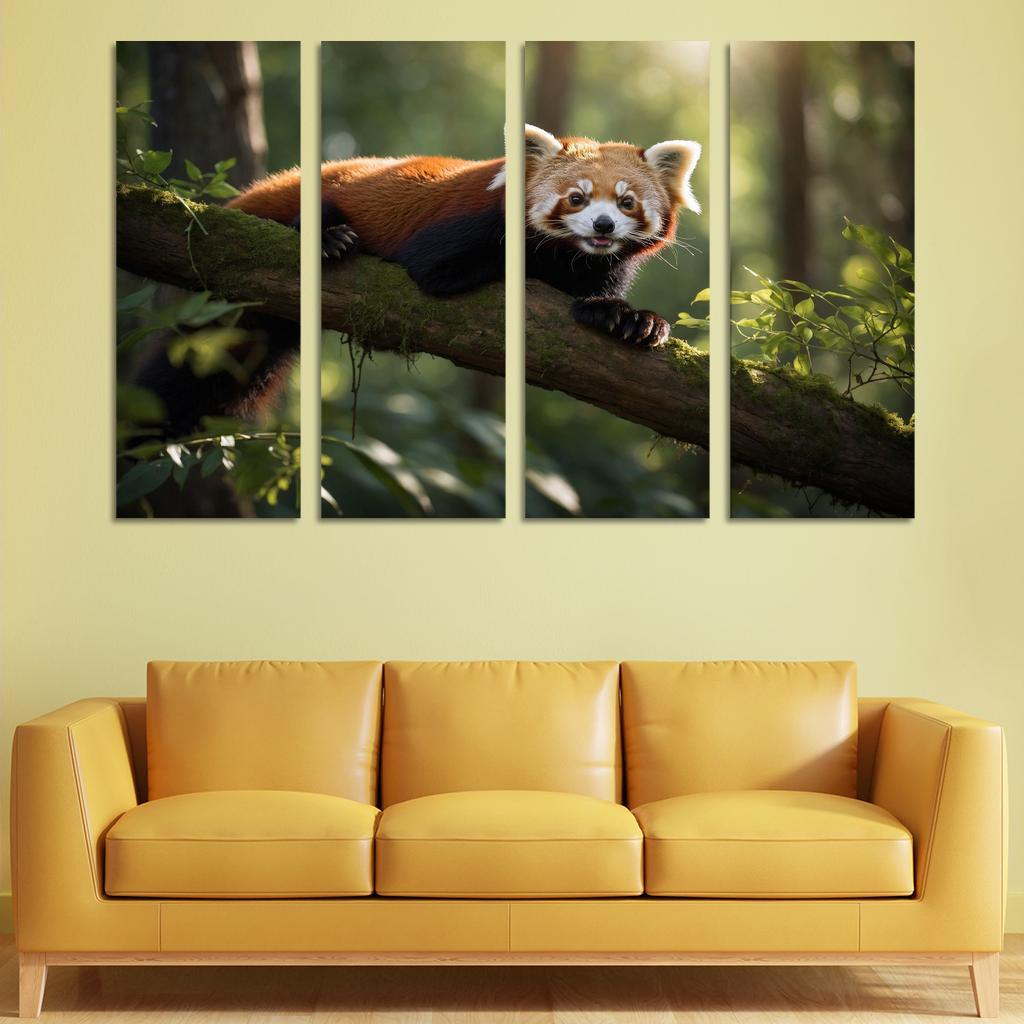 The Enigmatic Red Panda The Forest Dweller Framed Paintings