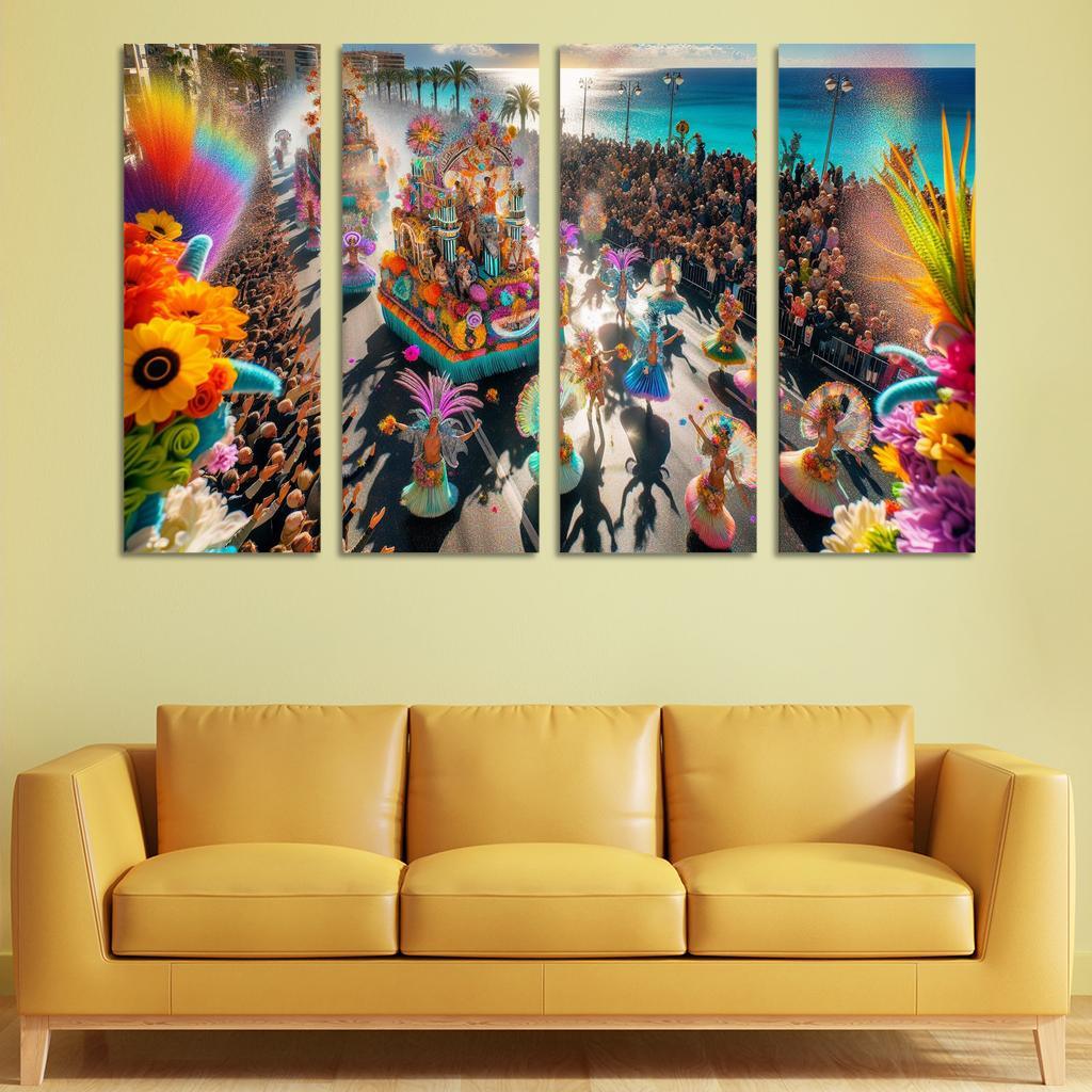 Karnaval De Nice - France Framed Paintings