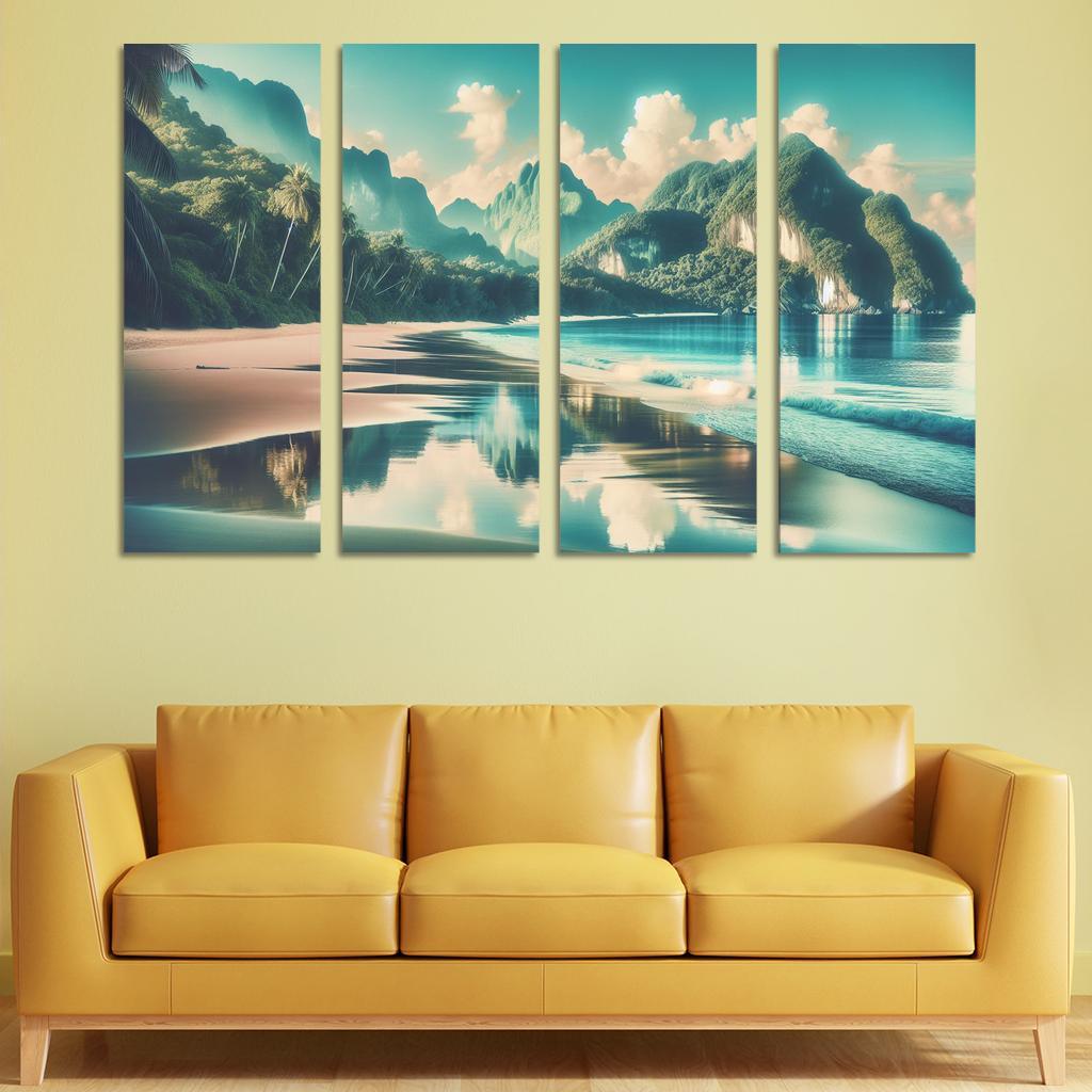 Tranquil Waters Beach Premium Artwork Frames