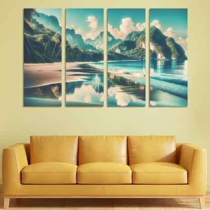 Tranquil Waters Beach Premium Artwork Frames
