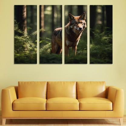 The Enigmatic Red Wolf In The Eastern Forests Framed Paintings