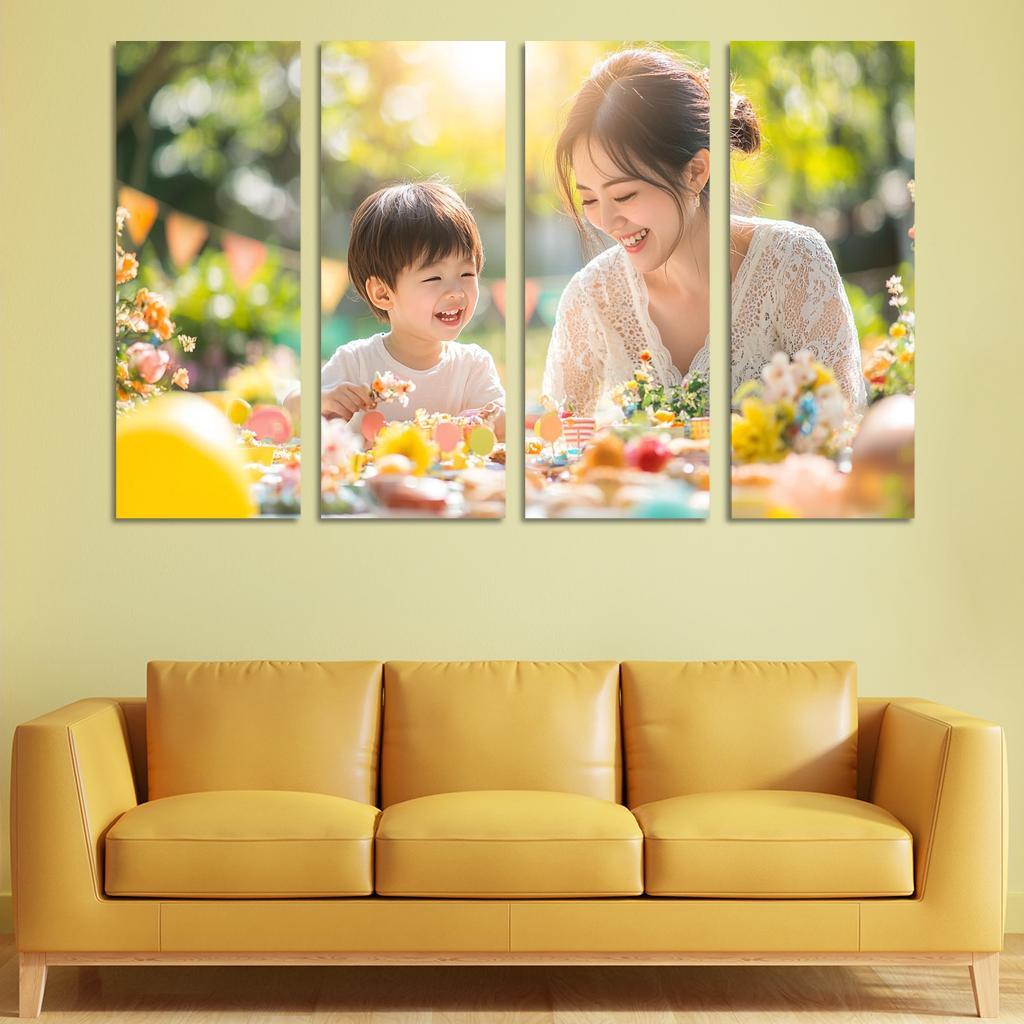 Moments Of Joy Celebrating Togetherness Custom Paintings Frame