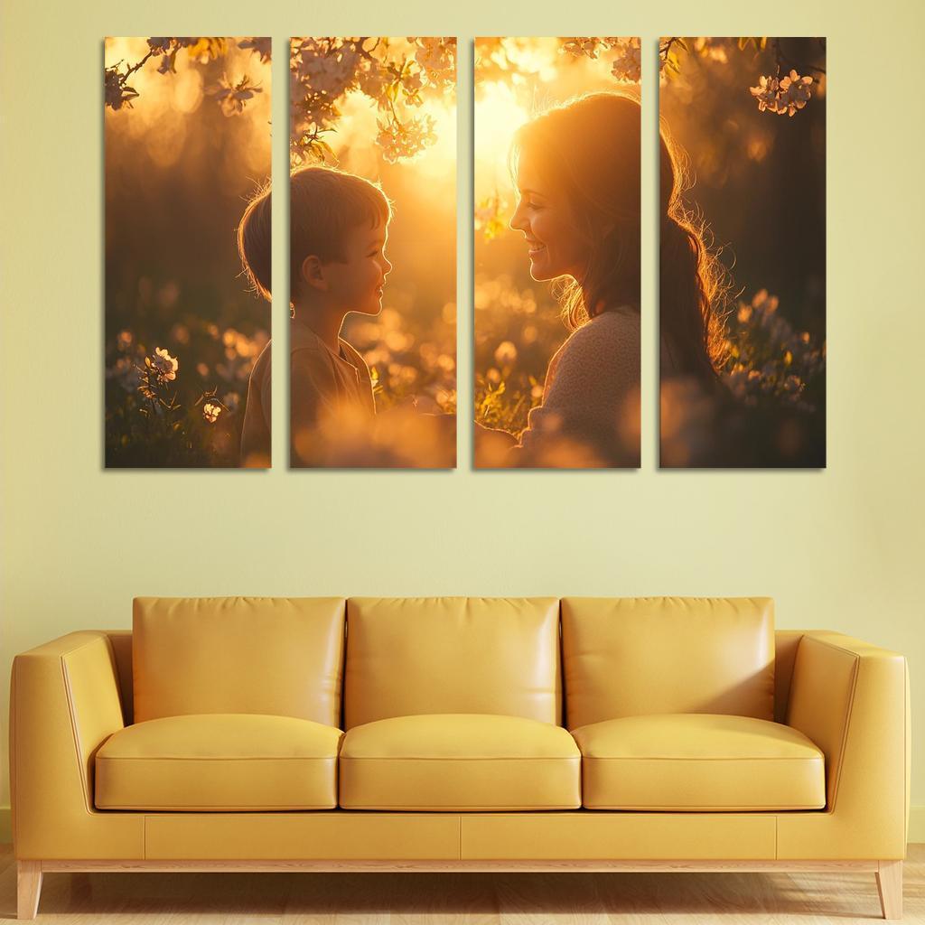 Heartstrings Of Connection A Mothers Unyielding Support Canvas Paintings Frame
