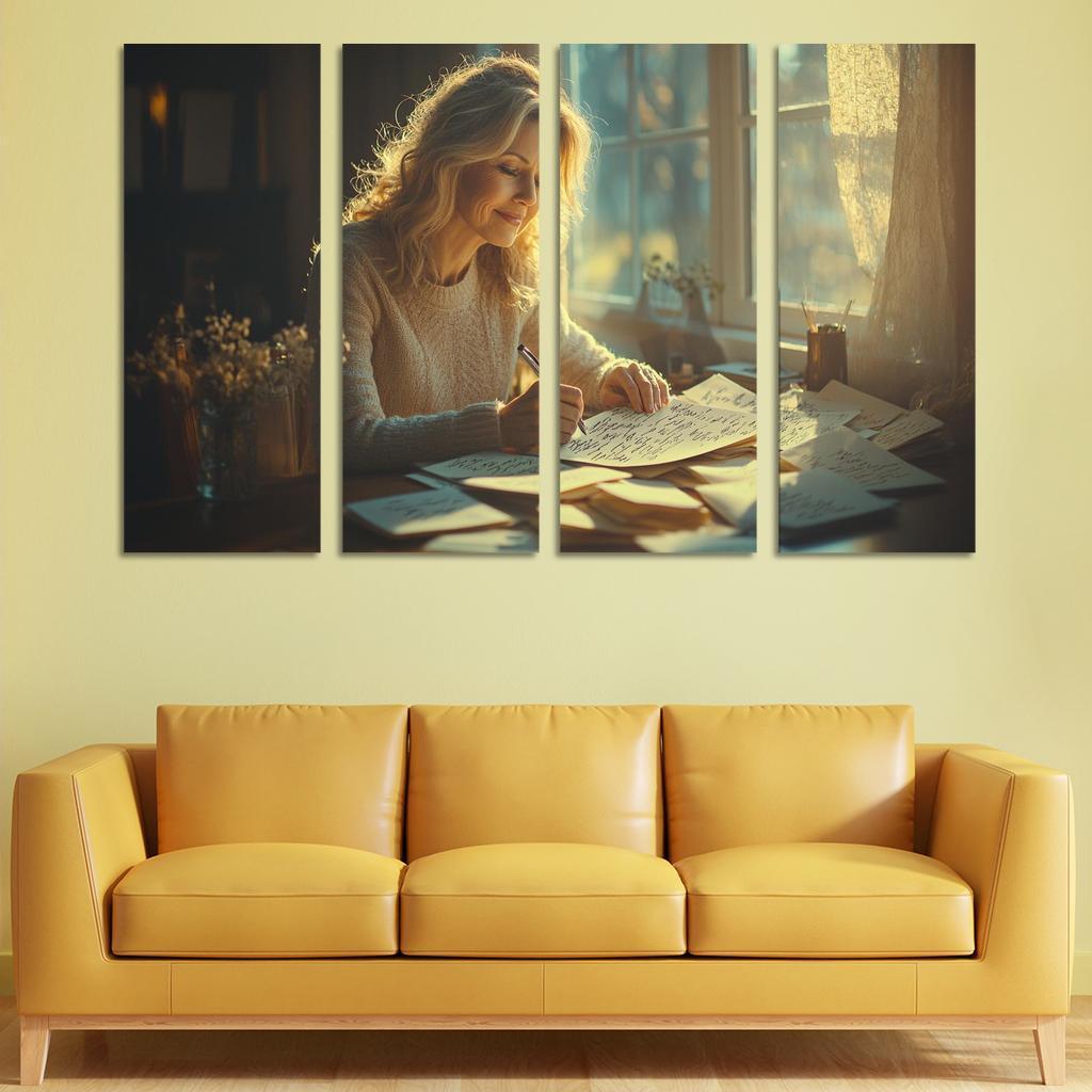 Handwritten Love Letters A Mother's Heart Modern Paintings Frame