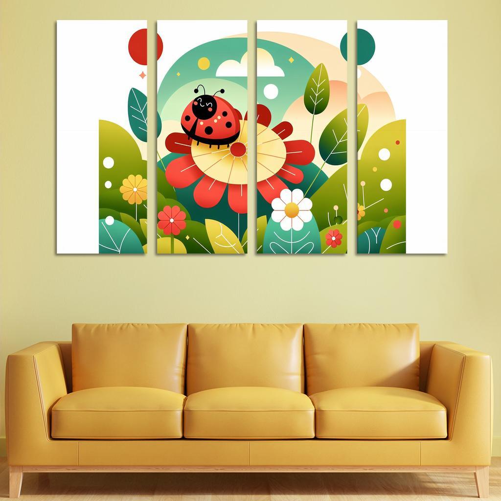 Lively Ladybug - Garden Friend Framed Paintings