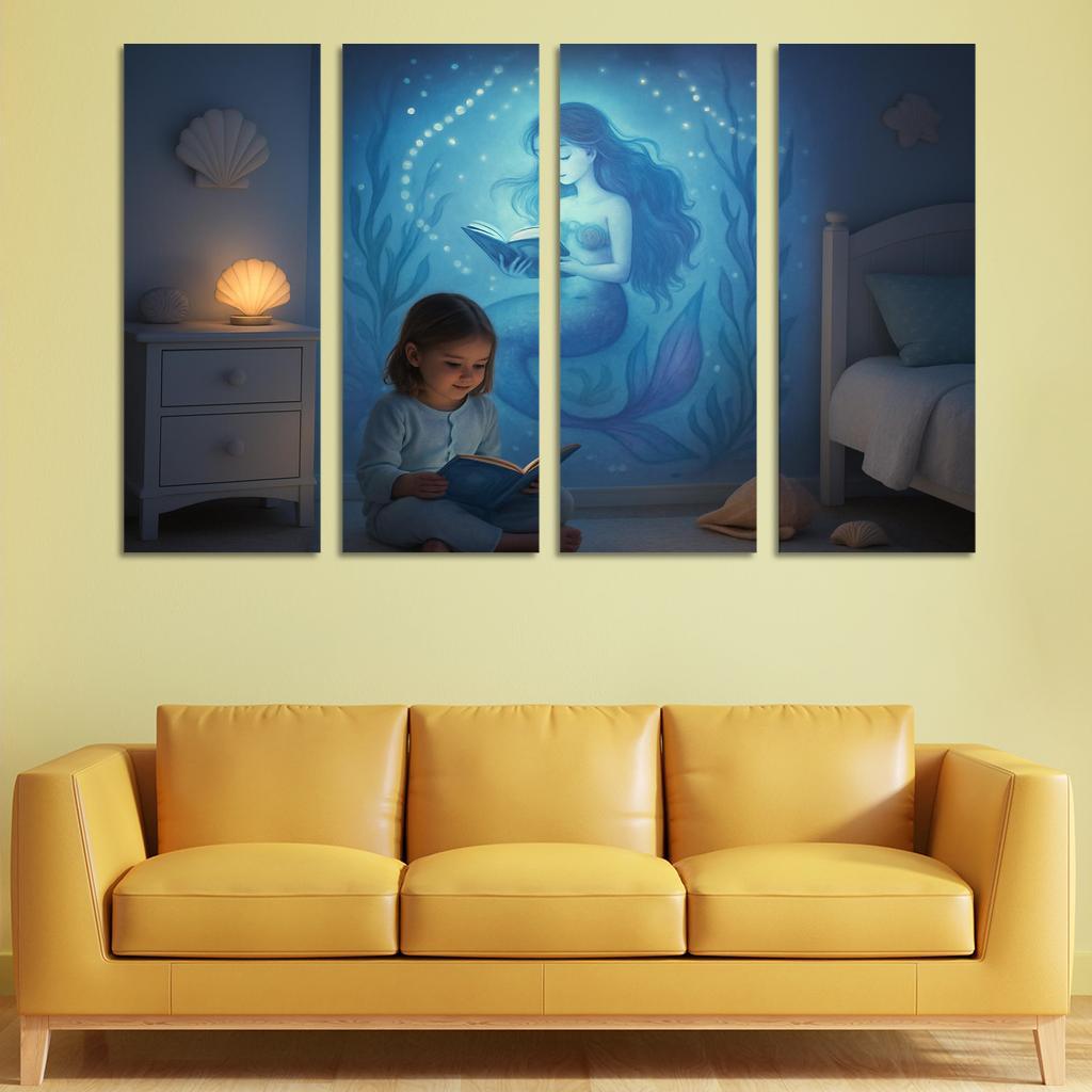 Magical Mermaid Story Keeper Oil Paintings Frame