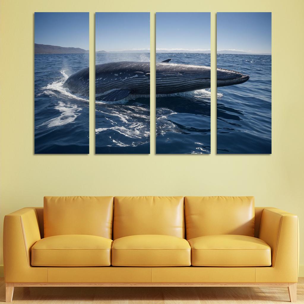 The Enigmatic Blue Whale The Largest Creature On Earth Custom Paintings Frame