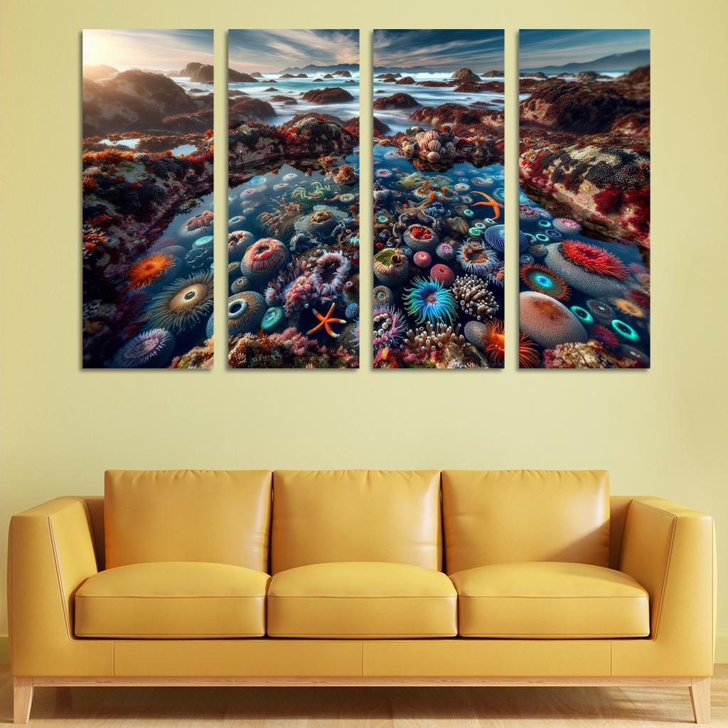 Tidal Pool Haven Nature's Aquatic Wonders Abstract Paintings Frame