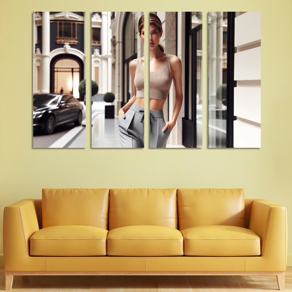 Luxe Athleisure Elevated Comfort 4 Piece HD Modern Canvas Panels-Original Frame