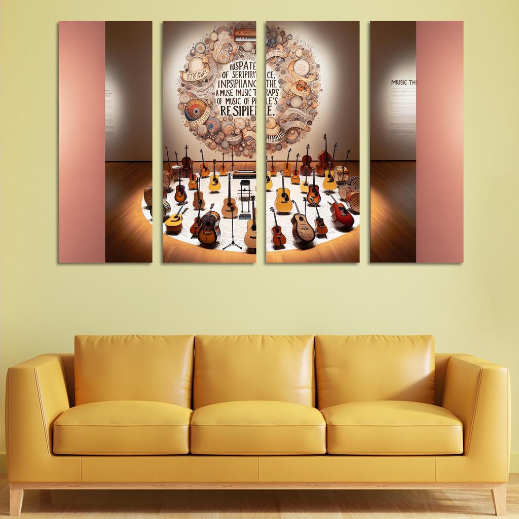 Melodies Of The Unheard Advocating For Music Therapy Multi-panel Paintings