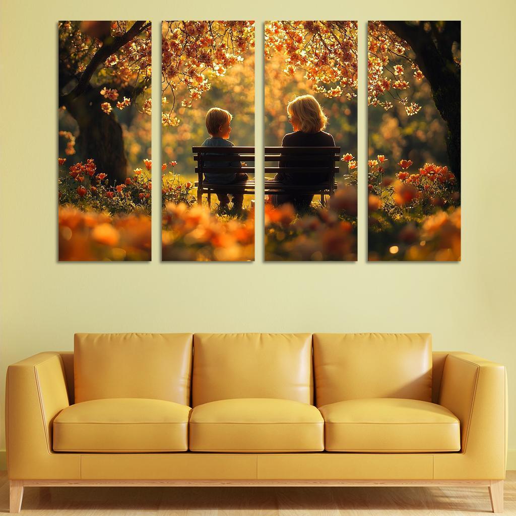 The Wisdom Of Ages A Mothers Guiding Hand Canvas Paintings Frame